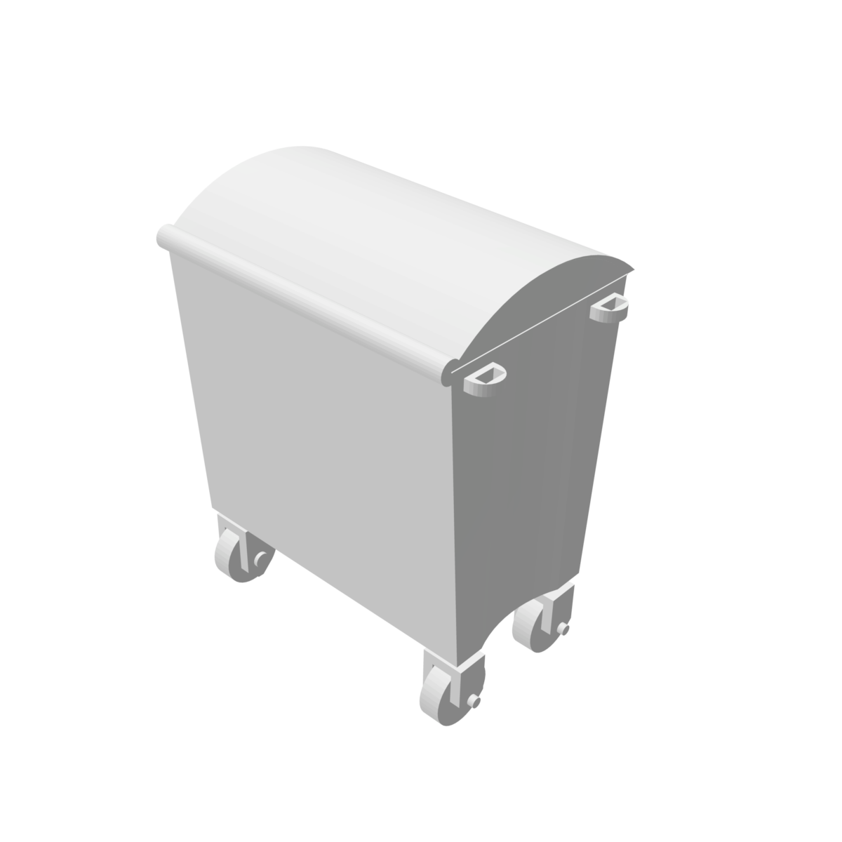 Poubelle conteneur grand modele 1 avec couvercle sur roulettes
