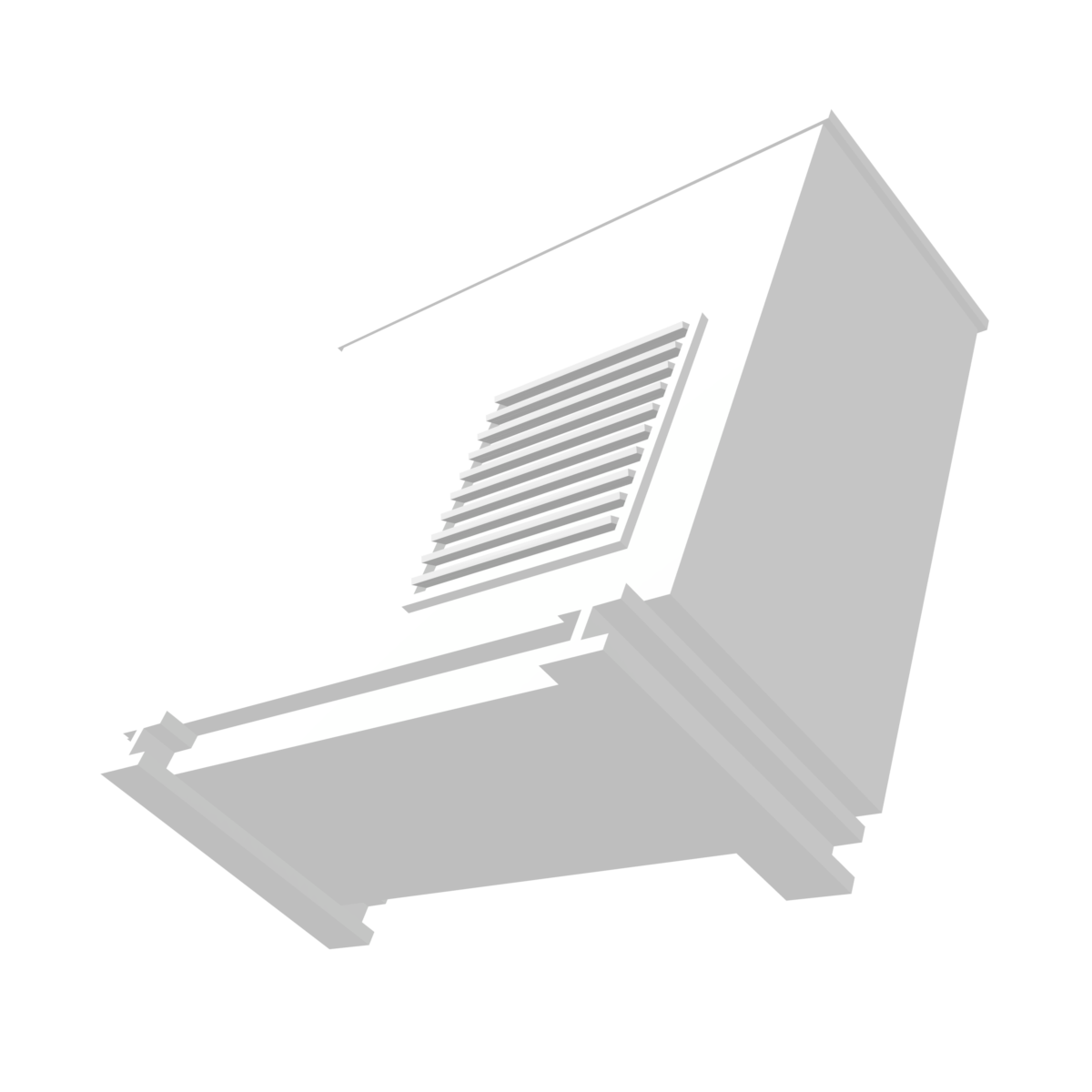 Grande unité de climatisation extérieure industrielle 3 ventilateurs latéraux modèle 3
