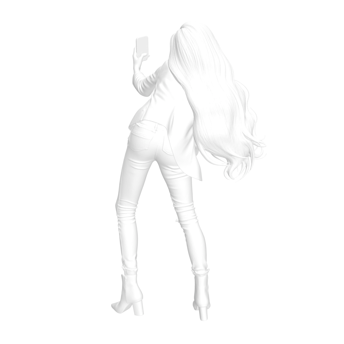 Femme faisant un selfie avec son téléphone
