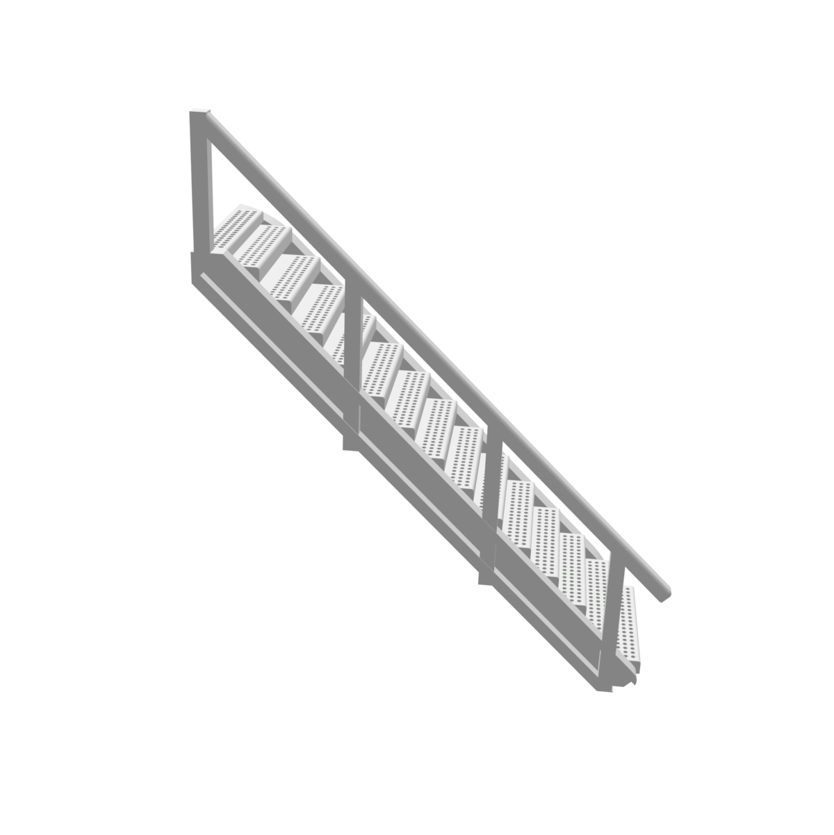 Escalier métallique industriel droit