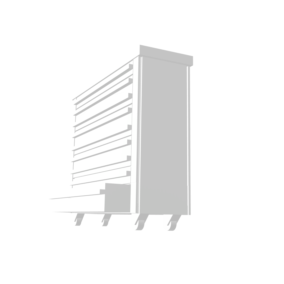 Servante d'atelier tiroir ouvert avec outils