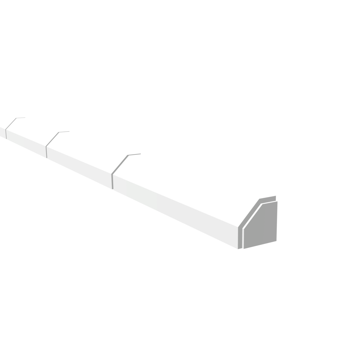 Bordure de trottoir, bord arrondi