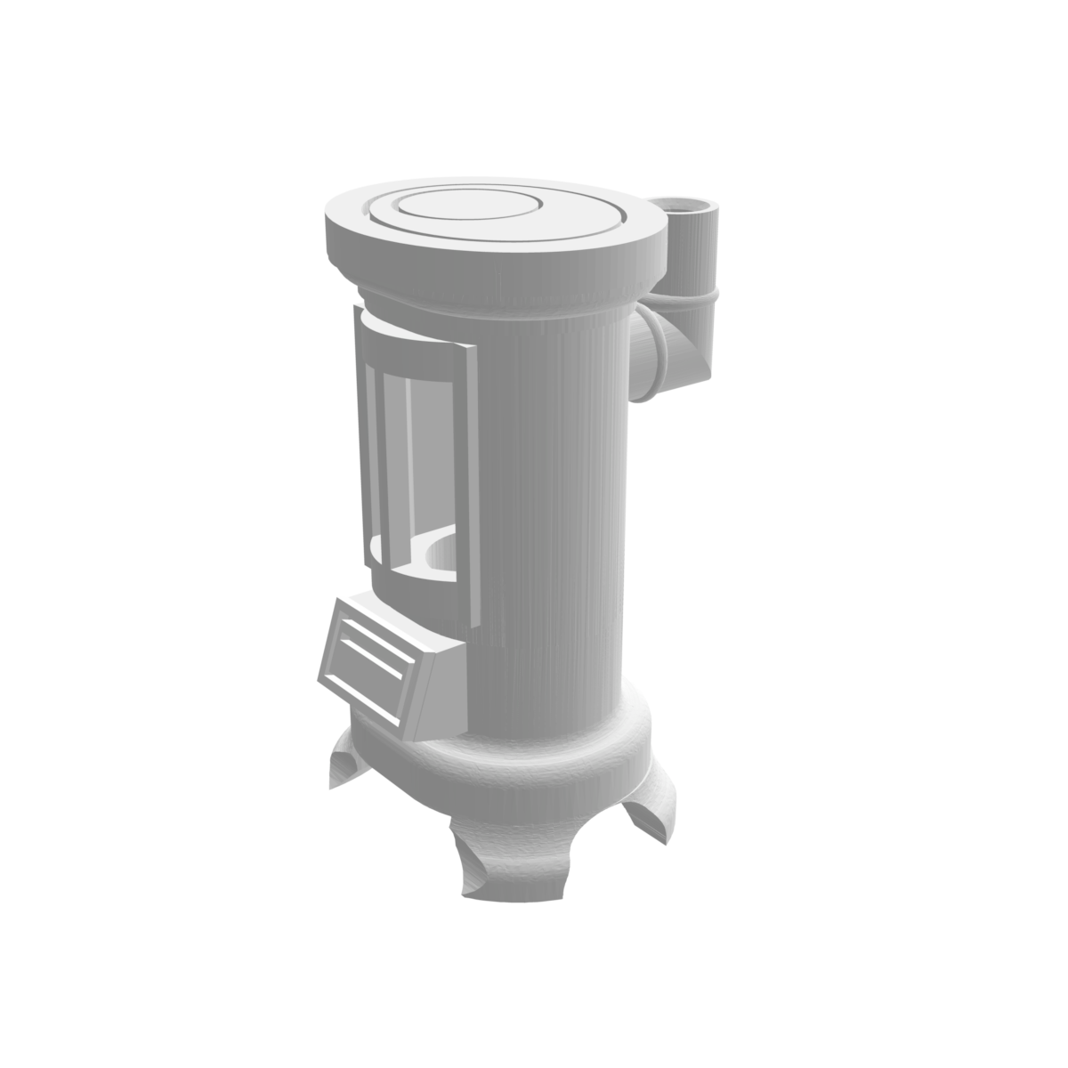 Poêle à bois avec conduit