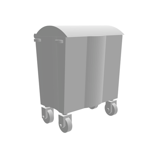 Poubelle conteneur grand modele 1  avec couvercle sur roulettes