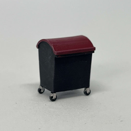 Poubelle conteneur grand modele 1  avec couvercle sur roulettes