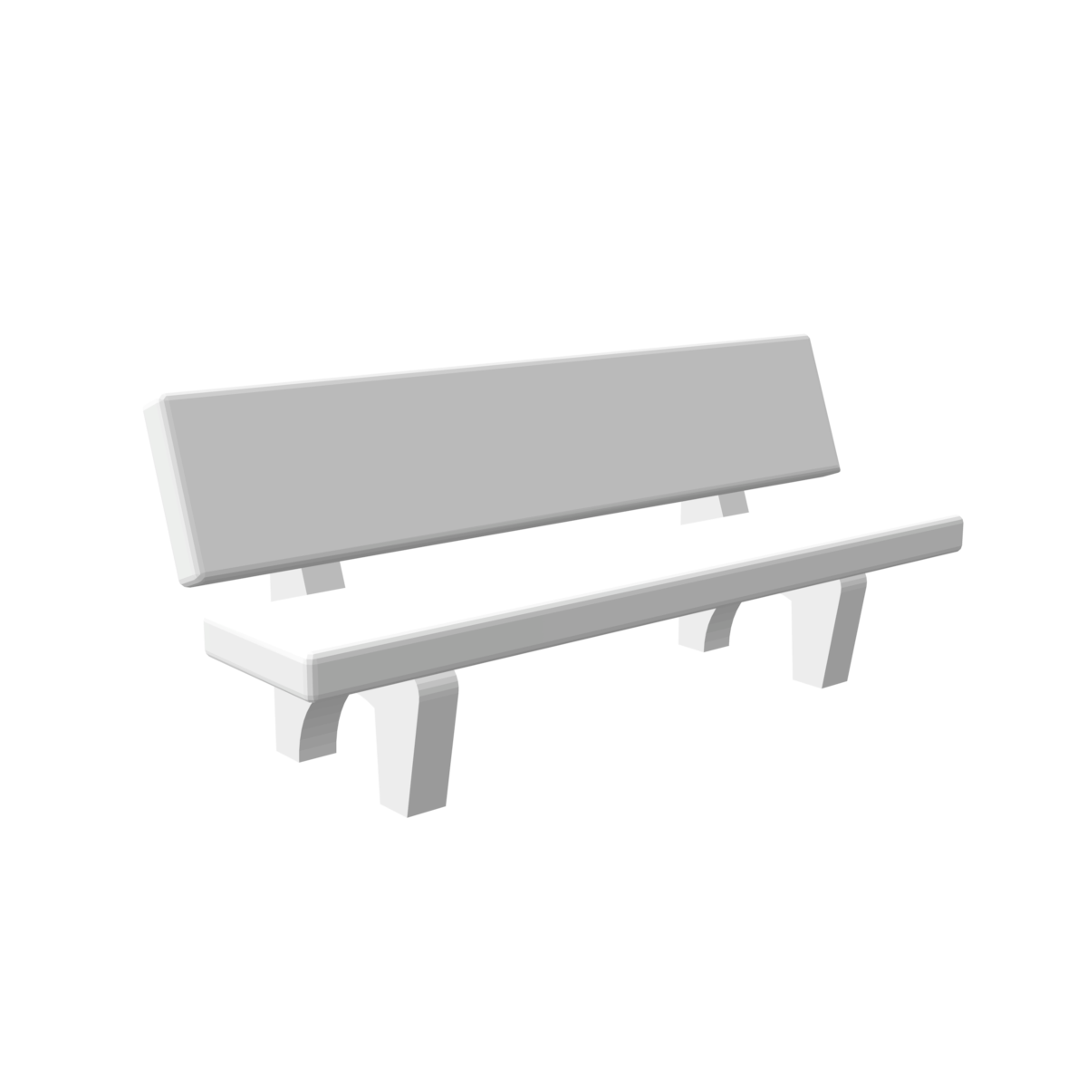 Banc public béton