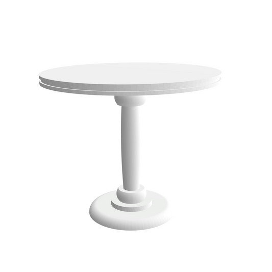 Table ronde de bistrot rétro