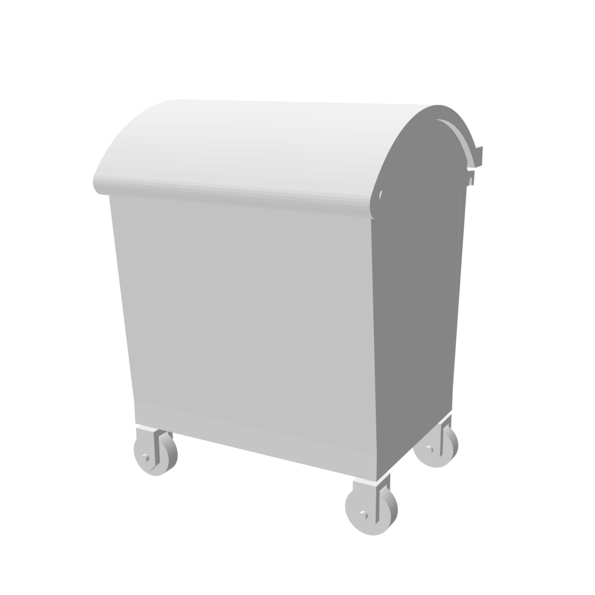 Poubelle conteneur grand modele 2 avec couvercle sur roulettes