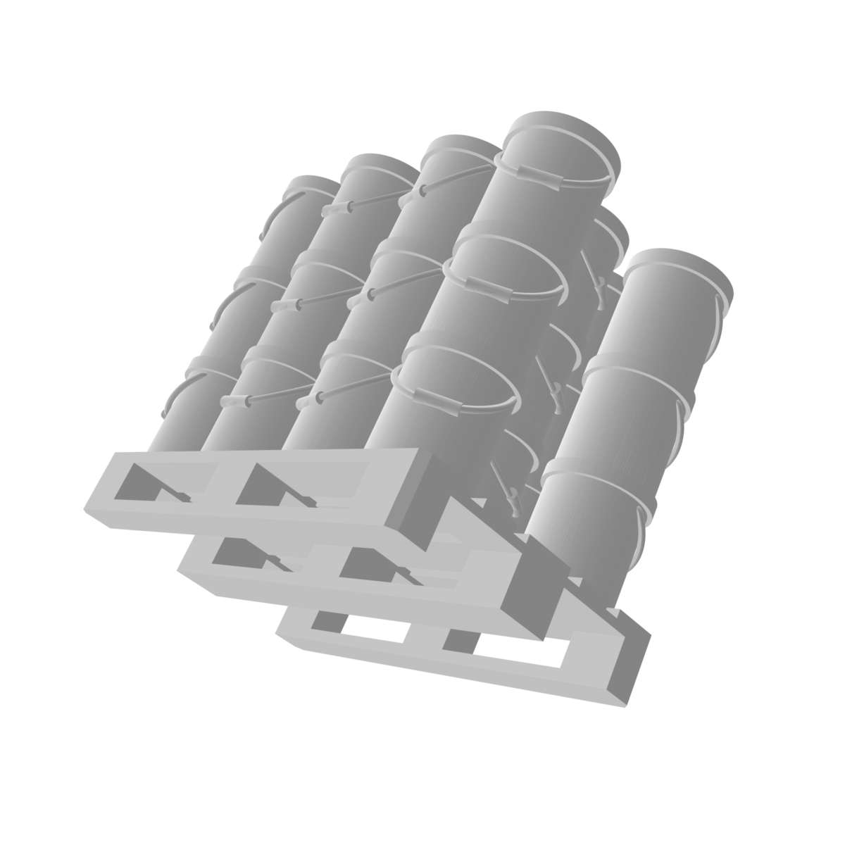 Palette et pots de peinture plastique 10 kgs