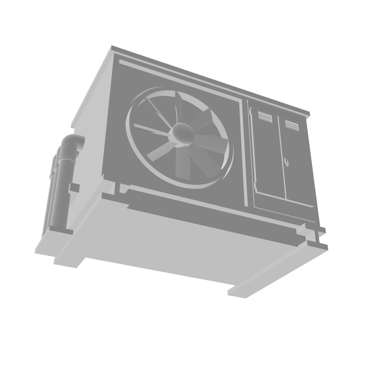 Grande unité de climatisation extérieure industrielle ventilateur latéral modèle 1