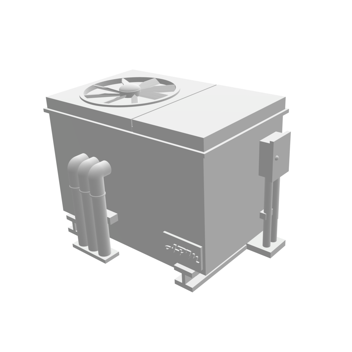Grande unité de climatisation extérieure industrielle ventilateur au dessus modèle 2
