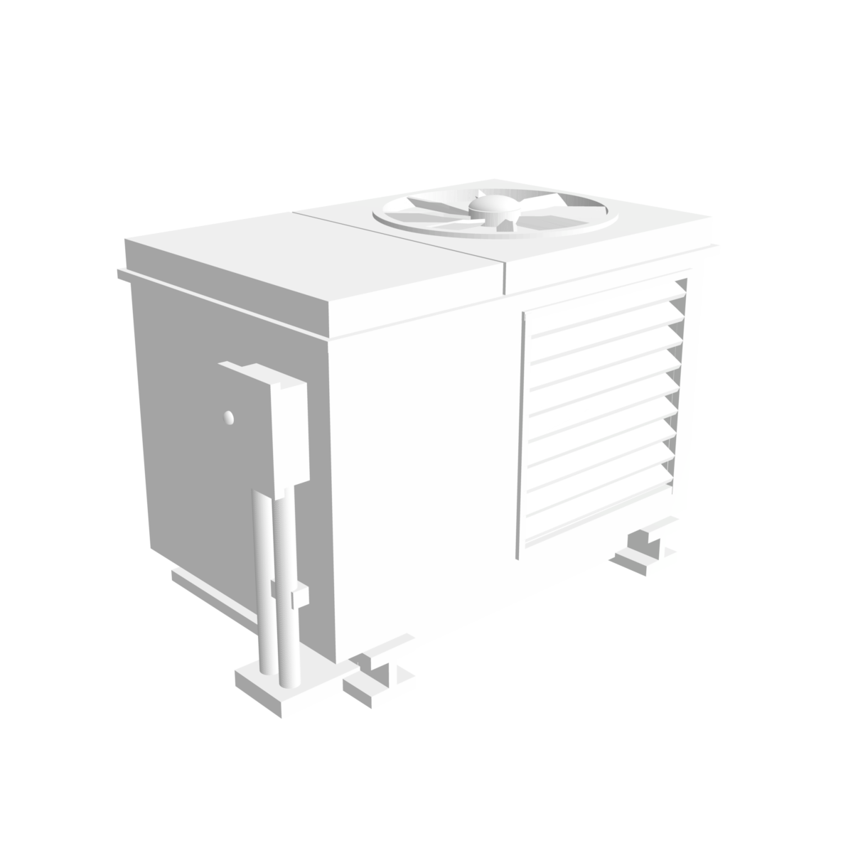 Grande unité de climatisation extérieure industrielle ventilateur au dessus modèle 2