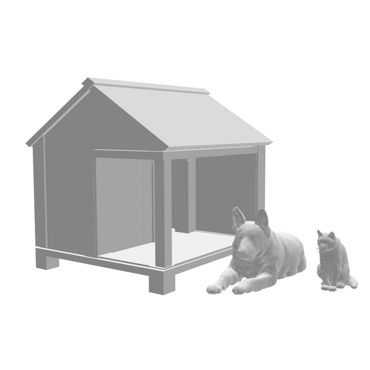 Niche avec chien et chat