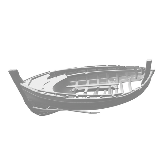 Épave barque en bois