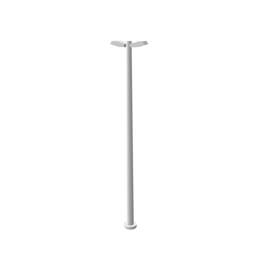 Lampadaire droit de quai double x2
