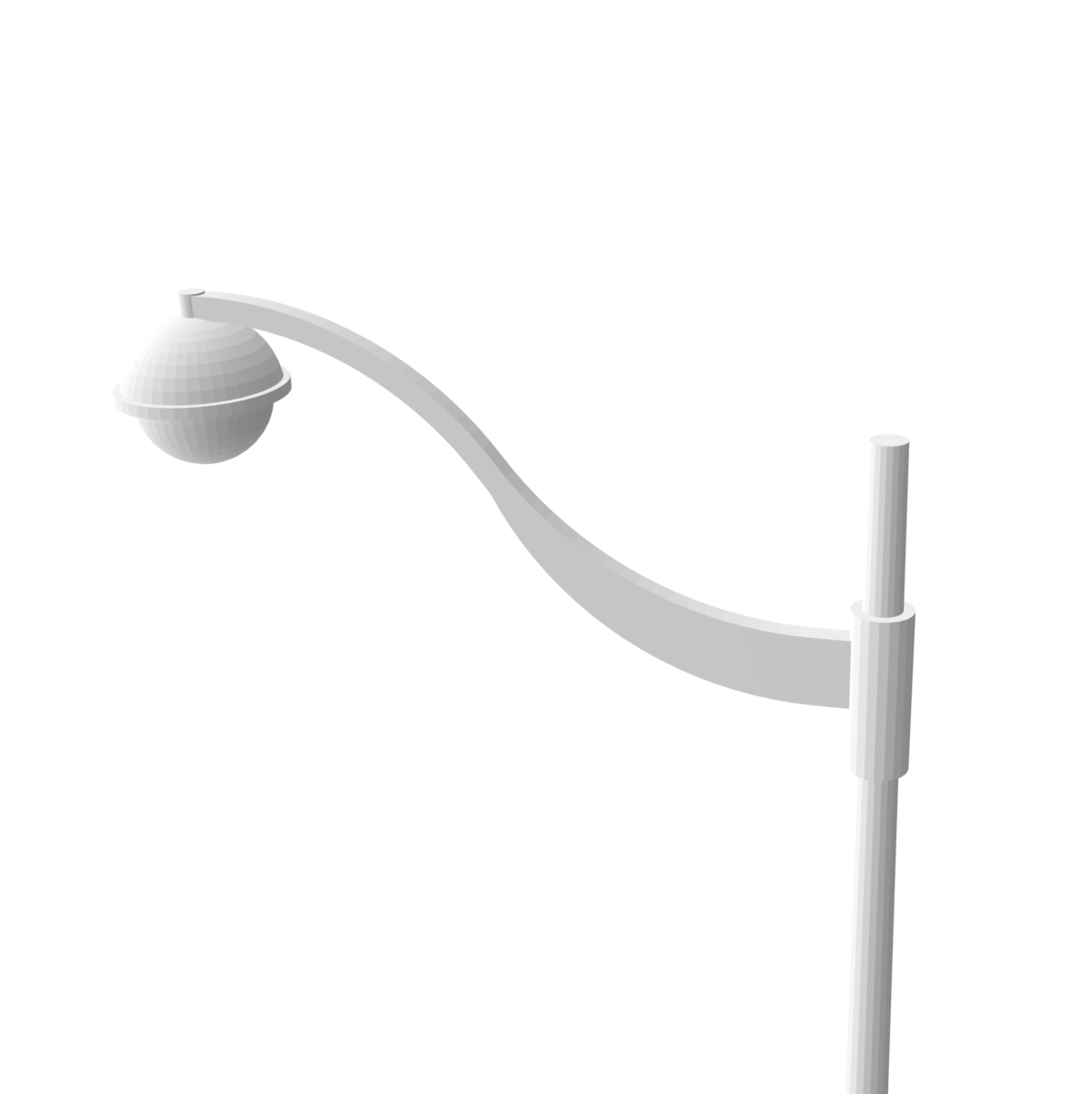 Lampadaire urbain moderne simple éclairage ''boule'' x2