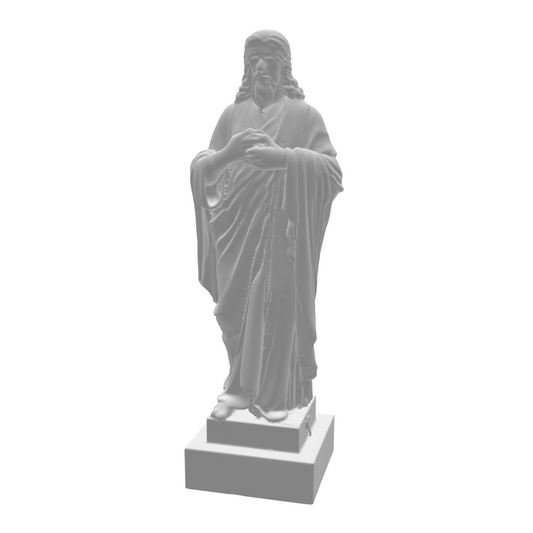 Statue Christ sur piédestal