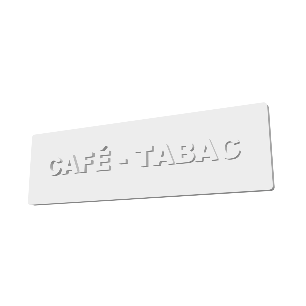 Panneau horizontal enseigne magasin CAFE TABAC + Carotte tabac