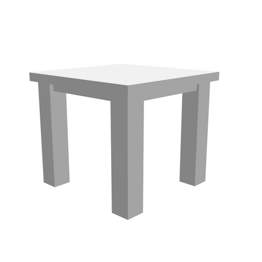 Table carrée et 4 chaises
